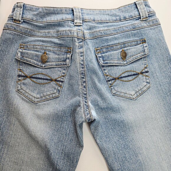 SO Stretch Boot Cut Flare Leg Denim Jeans Junior Sz 7 - Picture 3 of 12